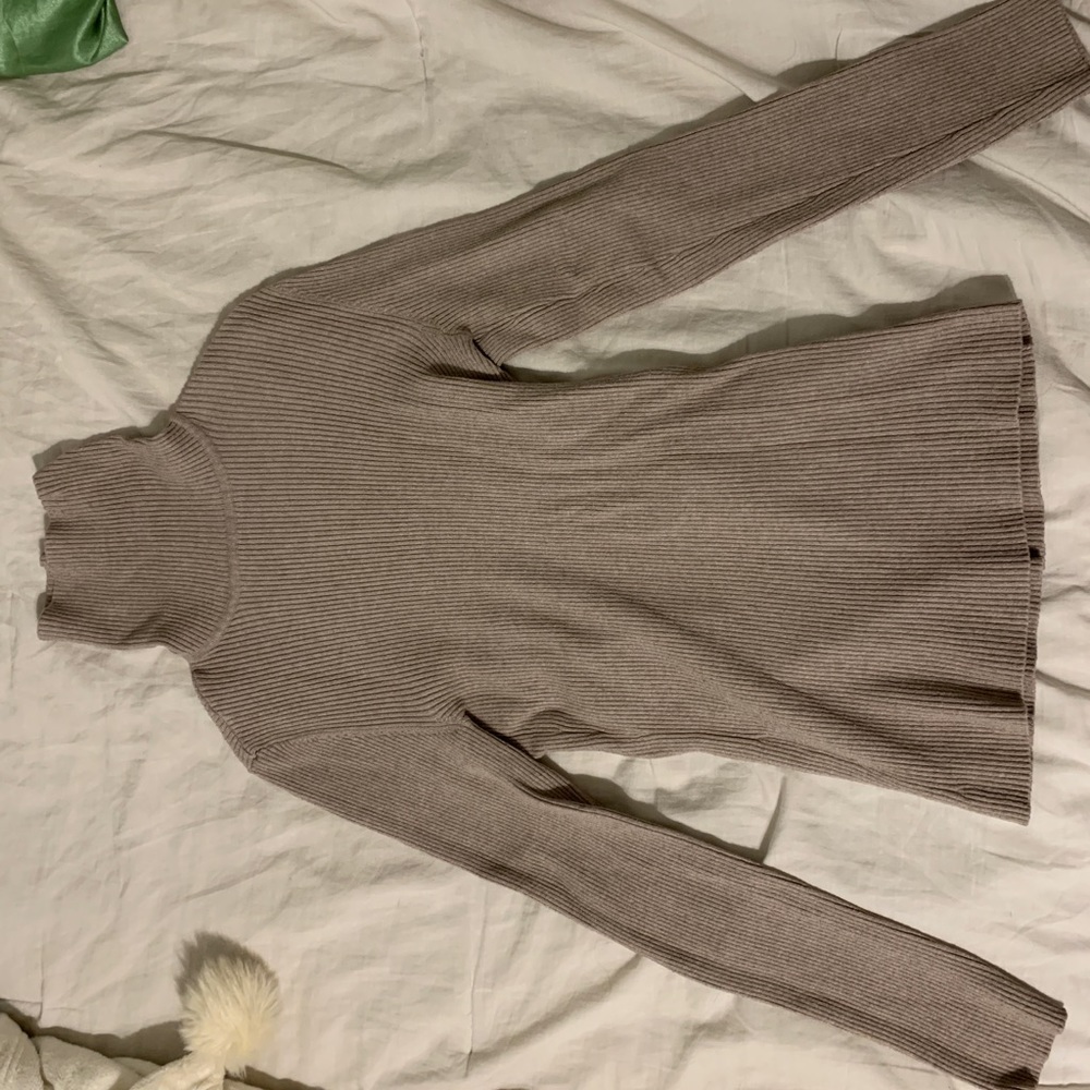 Beige turtle neck